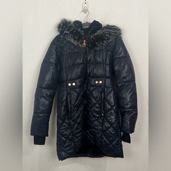 Nicole Miller NM125X Navy Blue Puffer Coat Size 2XL - Picture 5 of 13